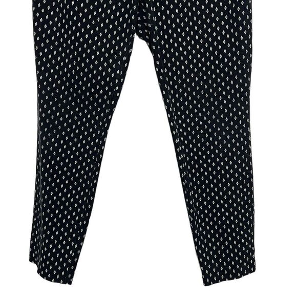 GAP Signature Skinny Ankle Pants Woman's Size 10 Black White Diamond Print - Picture 4 of 10